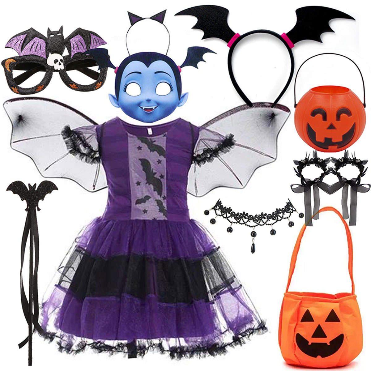 Strój na Halloween dla dziewcz – Kids Face Mask recenzja i cena