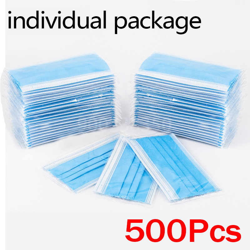 10-500 szt. Jednorazowe maski  – Disposable Mask Blue recenzja i cena